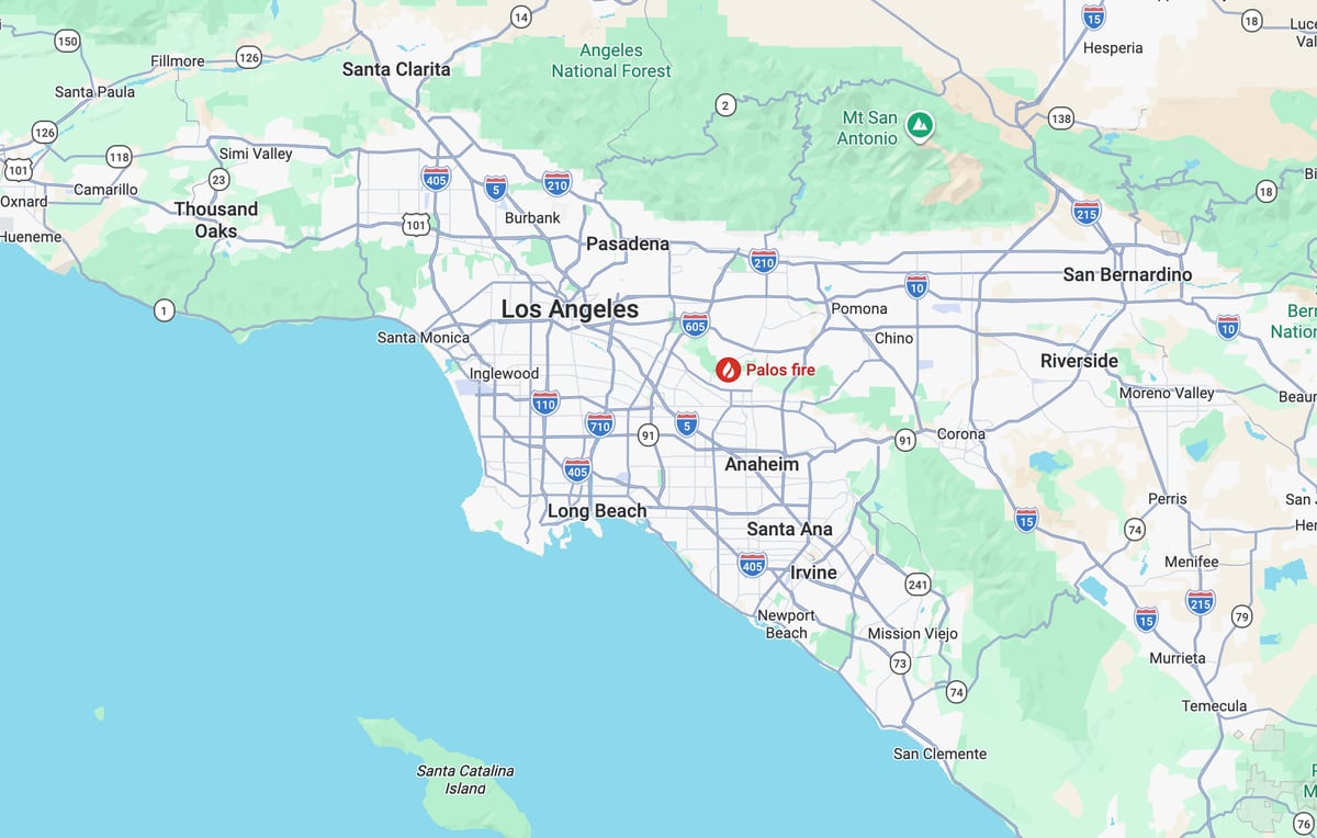 Map of the Greater Los Angeles and Orange County service region